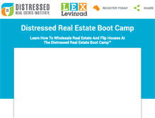 Tablet Screenshot of distressedrealestatebootcamp.com